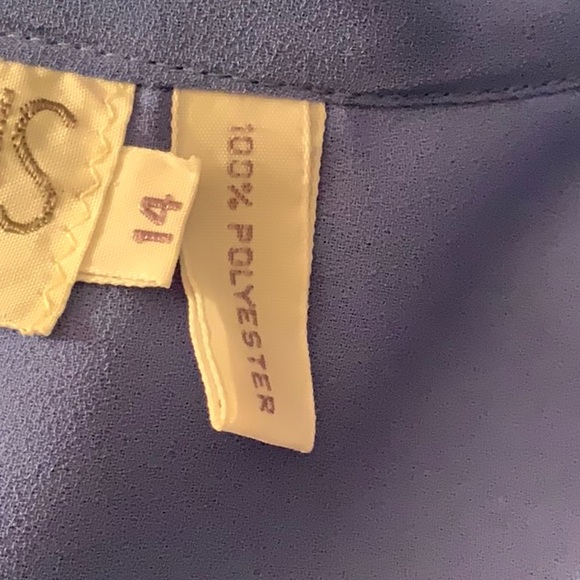 Ms. Chaus vintage blue dress with tie waist - Picture 6 of 6